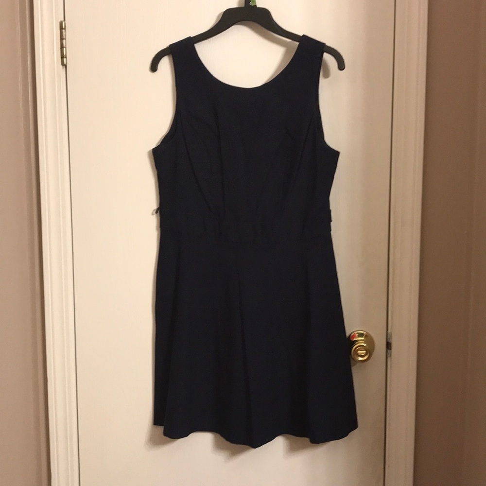 Navy blue fitted dress